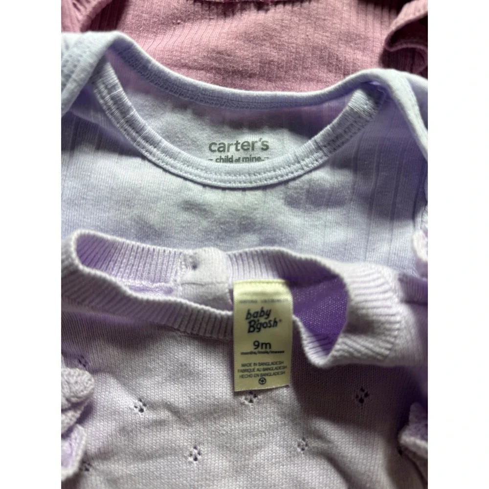Carter's Old Navy Baby B'gosh Girls 6-12M Clothing Lot Bodysuits‎ Dress 9pc Set